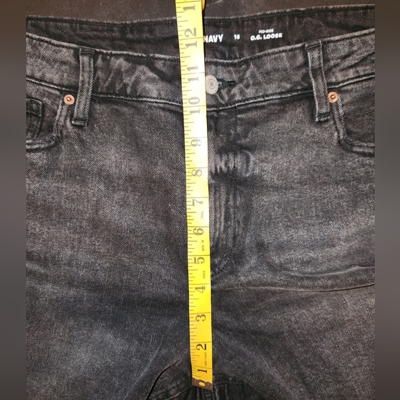 Old Navy OG Loose Size 16 Gray/Black Denim Shorts - Picture 6 of 9